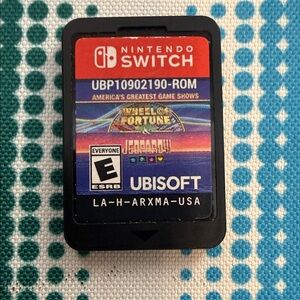 Ubisoft Wheel of Fortune Nintendo Switch Game Card - Black/Red/Blue